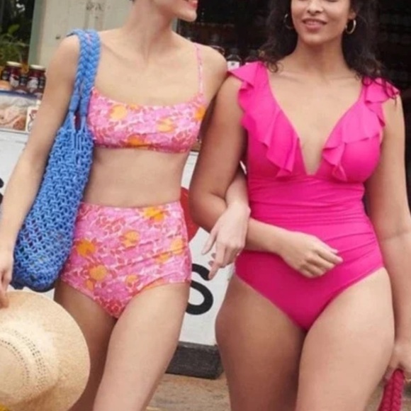 NWT J. Crew Ruched Sides Ruffle Strap One Piece - Picture 2 of 13